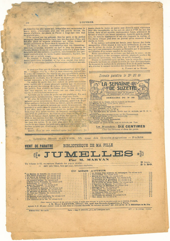 Page 8 du journal L'Ouvrier du 17 octobre 1906.