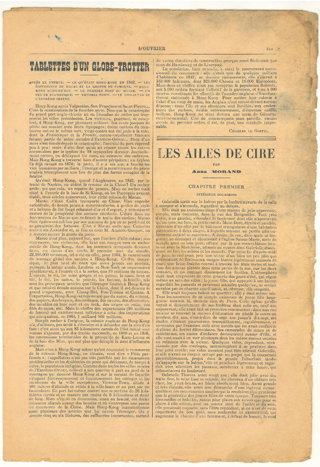 Page 5 du journal L'Ouvrier du 27 octobre 1906.