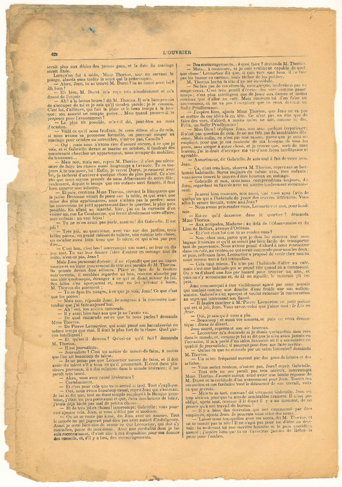 Page 6 du journal L'ouvrier du 31 octobre 1906.