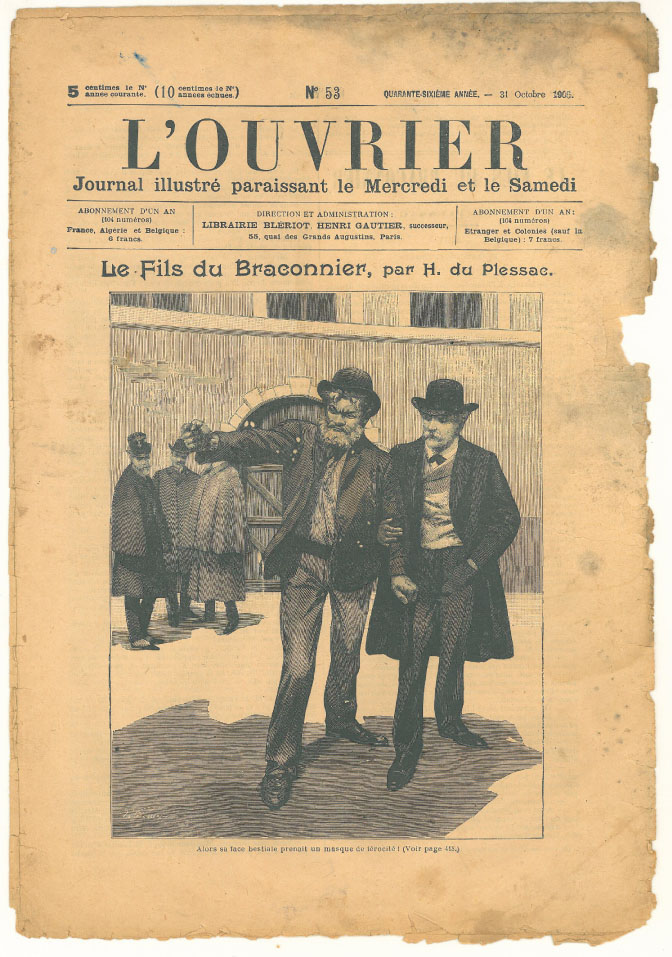 Page 1 du journal L'ouvrier du 31 octobre 1906.