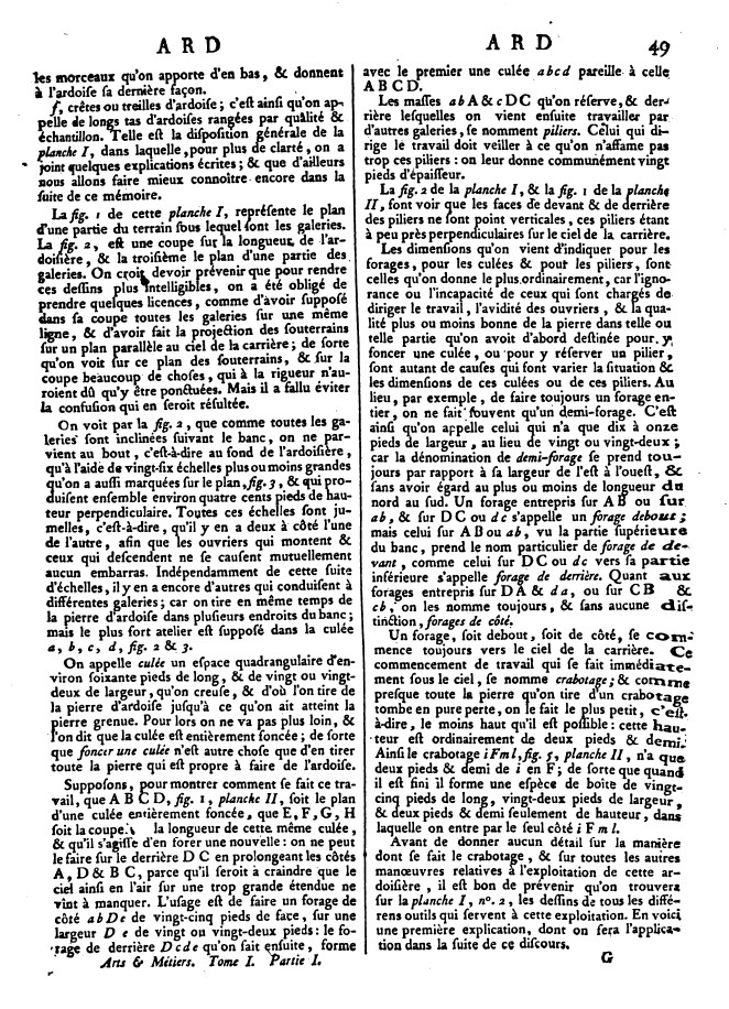 Page 49 du 1er tome de l'Encyclopédie méthodique, ou par ordre de matières.