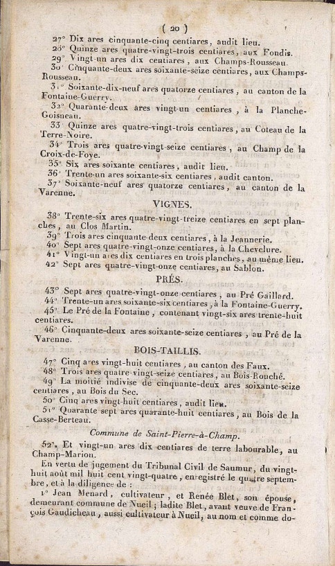 Page 4 d'Affiches, annonces et avis divers de Saumur du 15 mai 1825.