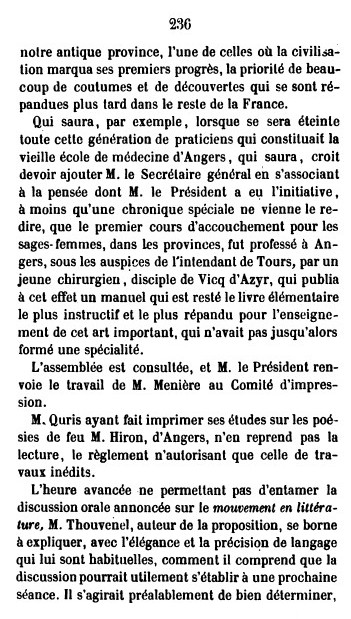 Page 236 du 5e volume des Mémoires de la Société académique.