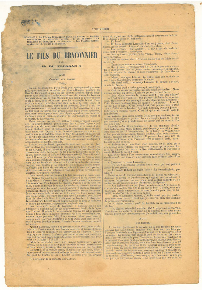 Page 2 du journal L'Ouvrier du 17 octobre 1906.