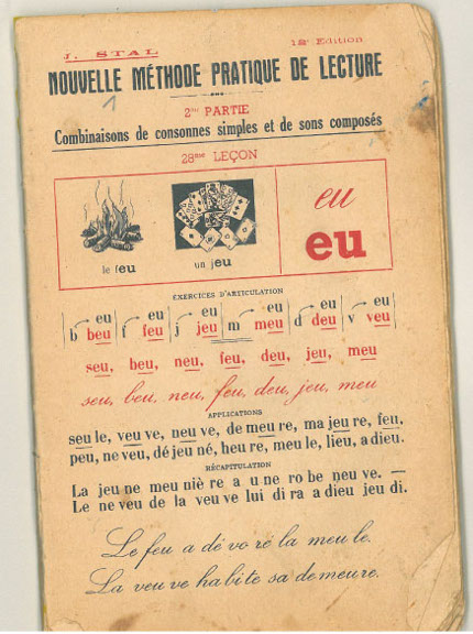 Page 1 du livret de lecture de J. Stal.