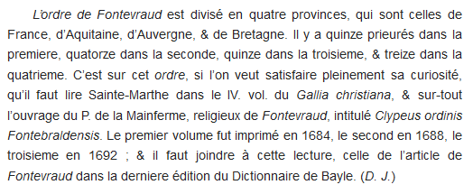 Page 106 du 7e tome (Ordre de Fontevraud) de l’Encyclopédie de Diderot.