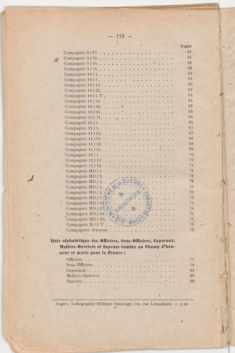 Page 118 de Historique du 6e régiment du génie - Guerre 1914 1918.