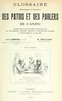 Page I du premier volume du glossaire de Verrier et Onillon