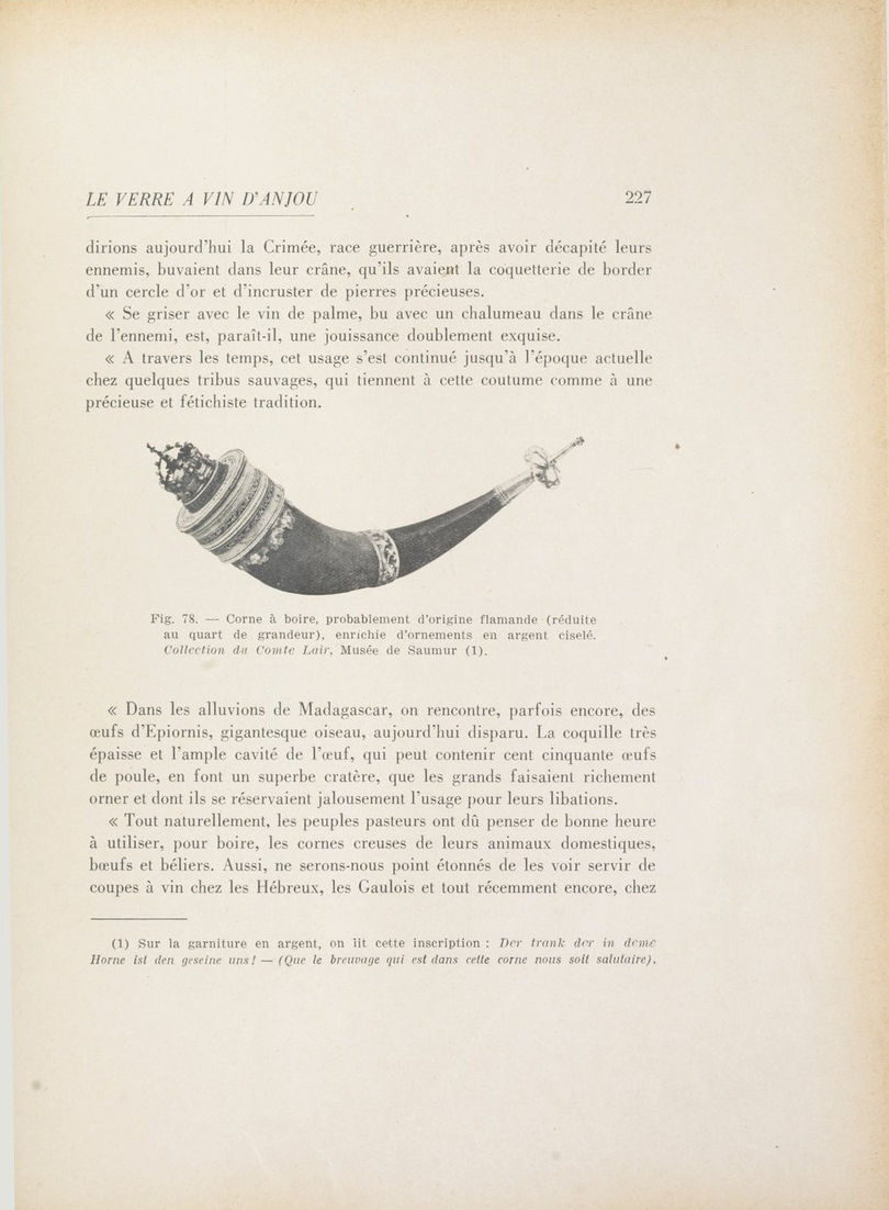 Page 227 de L'Anjou ses vignes et ses vins de Paul Maisonneuve.