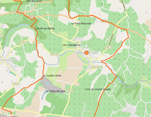 Carte des lieux-dits cités dans la page