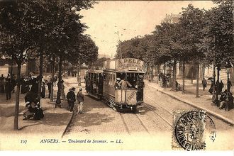 Tramway d'Angers en 1929.