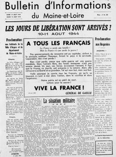 Bulletin d'information du Maine-et-Loire du 14 août 1944.