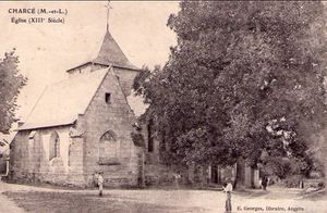Carte postale ancienne de l'église.