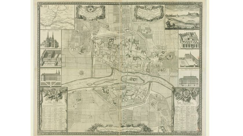 Plan d'Angers en 1736.