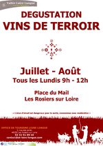 Affiche 2015 des dégustations de vins de terroir.