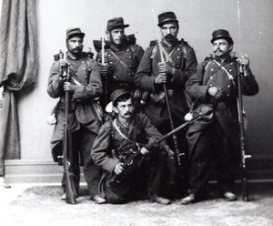 Photographie de combattants angevins.