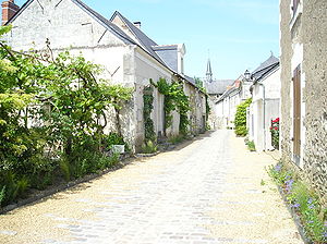 Photographie d'une rue de Béhuard.