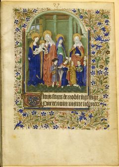 Heures à l'usage d'Angers, miniature sur parchemin.