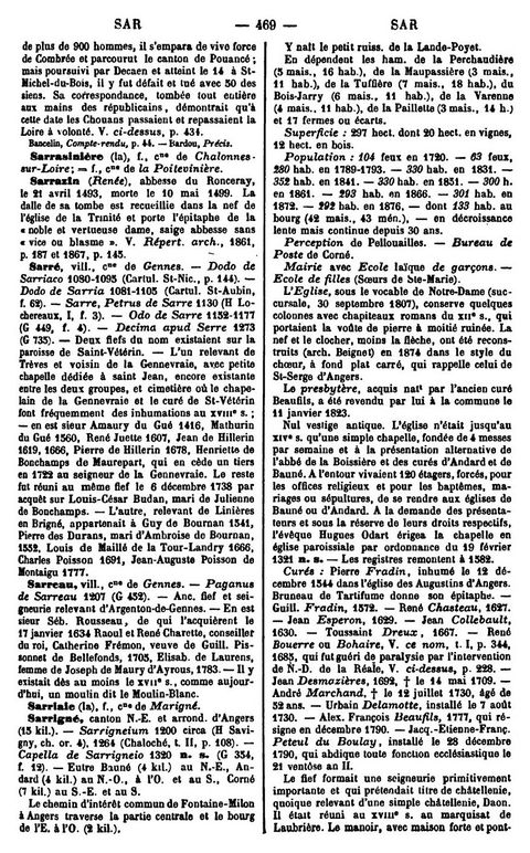 Dictionnaire Célestin Port de 1878, page 469.