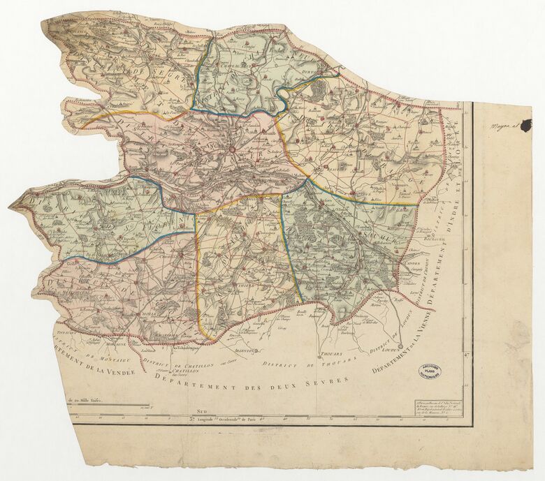 Carte de Mayenne-et-Loire (1793).