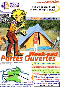Affiche Portes ouvertes 2012 du scoutisme.