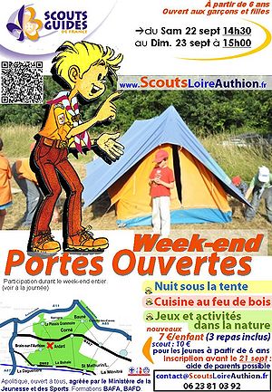 Affiche Portes ouvertes 2012 du scoutisme.