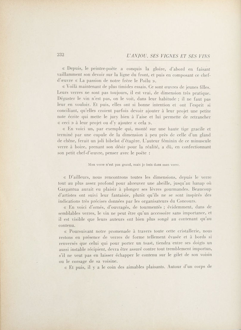 Page 232 de L'Anjou ses vignes et ses vins de Paul Maisonneuve.
