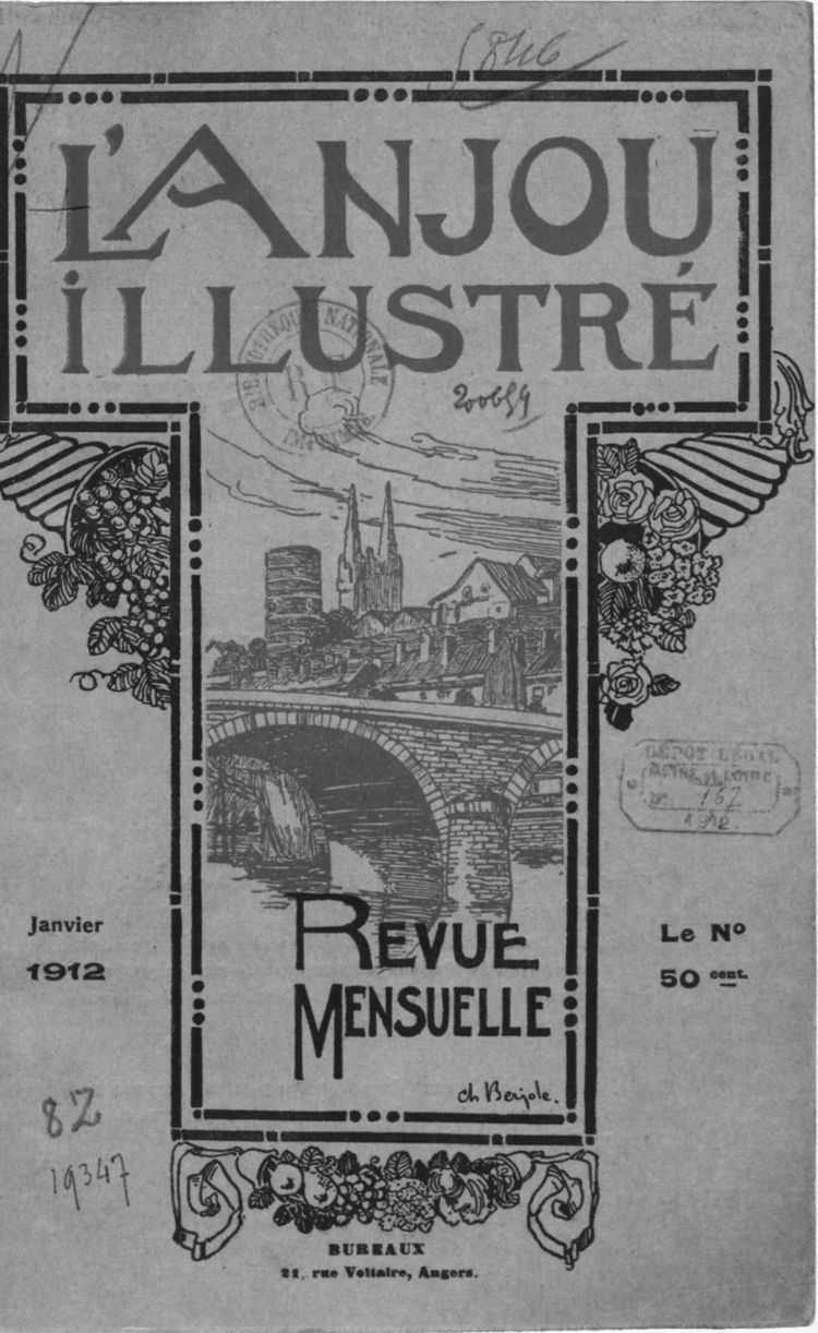 Première de couverture de L'Anjou illustré de janvier 1912.