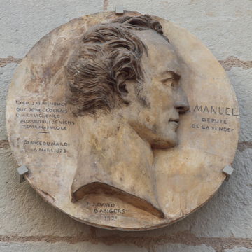 Photographie du médaillon de Jacques-Antoine Manuel (1838).