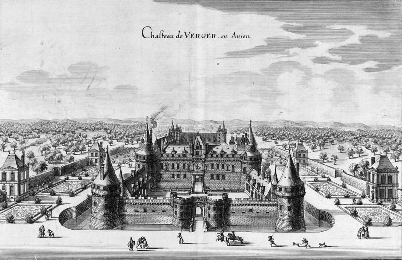 Fichier:Seichessurleloir chateau du verger-gravure 1657.jpg