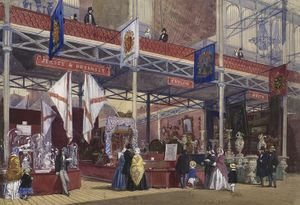 Gravure ancienne de l'Exposition universelle de 1851.