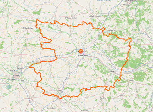 Carte du maine-et-Loire.