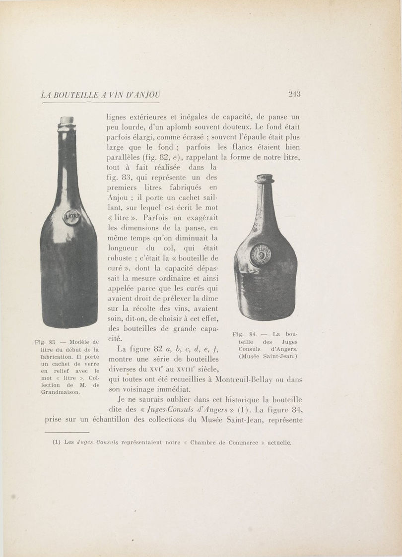 Page 243 de L'Anjou ses vignes et ses vins de Paul Maisonneuve.