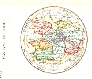 Carte du Maine-et-Loire en 1792.