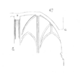 Dessin des voutes de l'église.