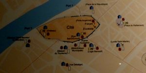 Photographie du plan exposé au musée d'Angers.