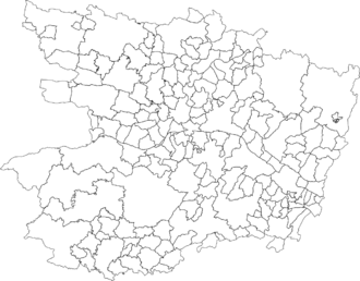 Carte des communes en 2017.