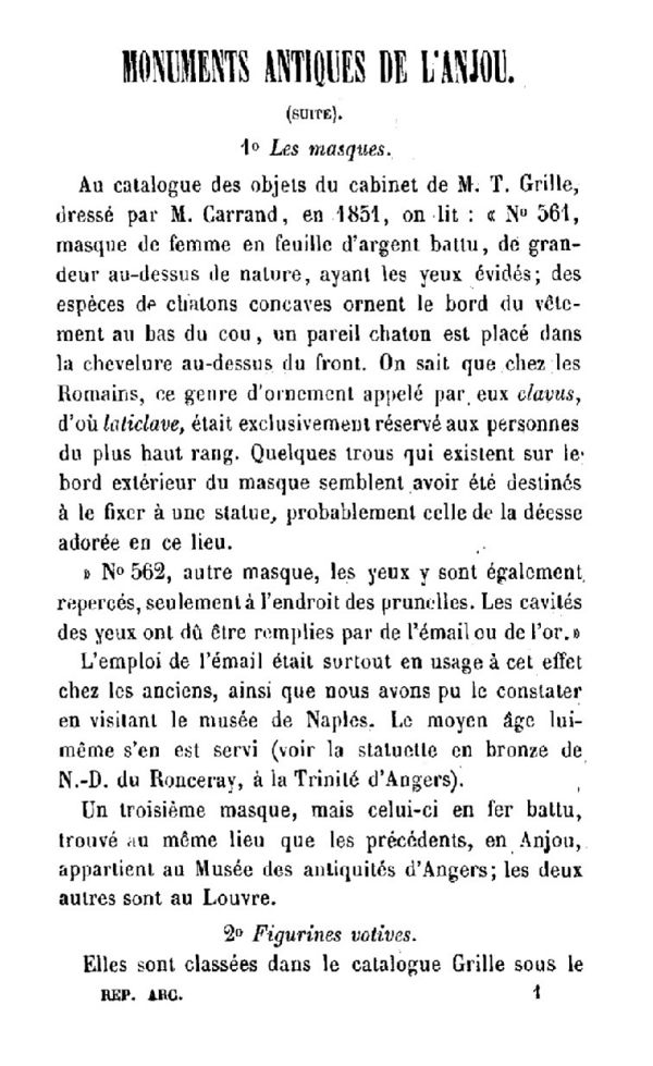 Page 5 du répertoire archéologique.