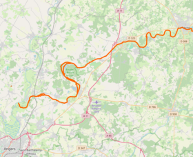 Carte angevin du cours du Loir.