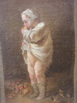 Le petit gourmand de pommes.