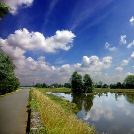 Photographie d'un paysage aux Ponts-de-Cé.