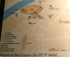 Photographie du plan exposé au musée d'Angers.