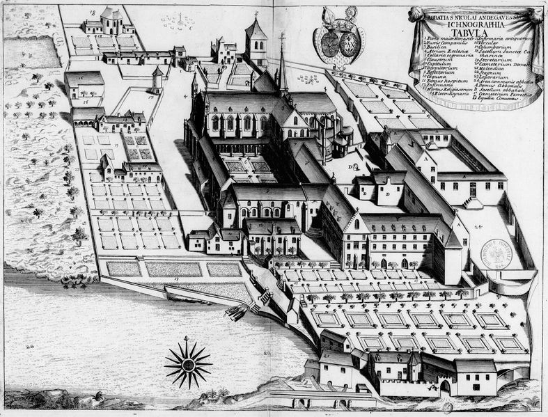 Fichier:Angers Abbaye Saint-Nicolas dans Monasticon Gallicanum.jpg