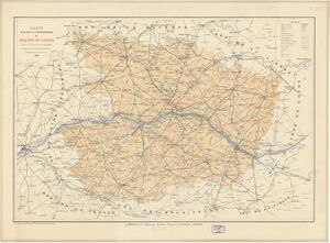Carte routière et hydrographique de Maine-et-Loire.