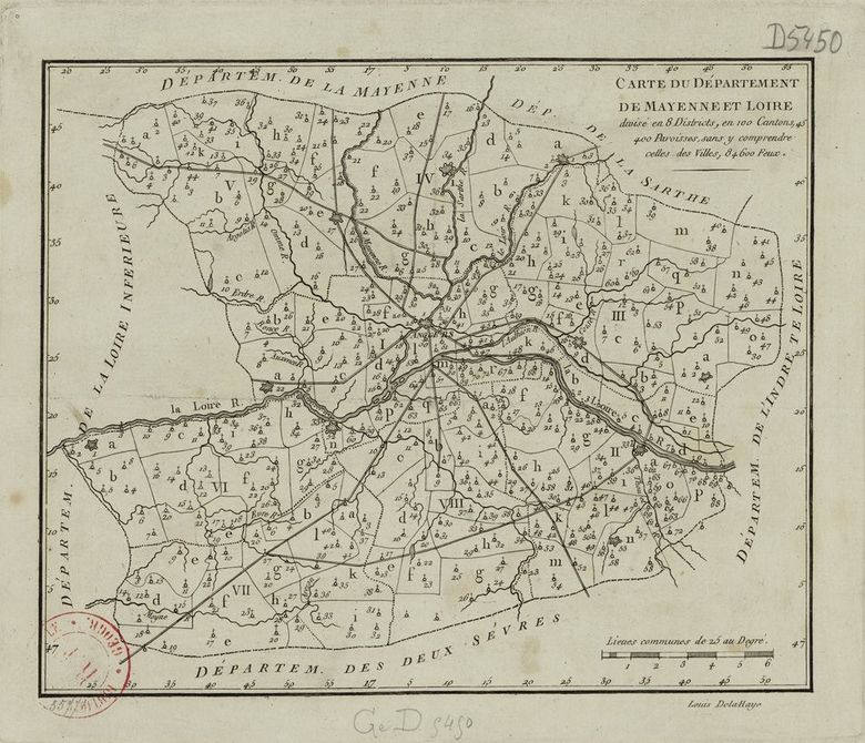 Carte Mayenne et Loire.