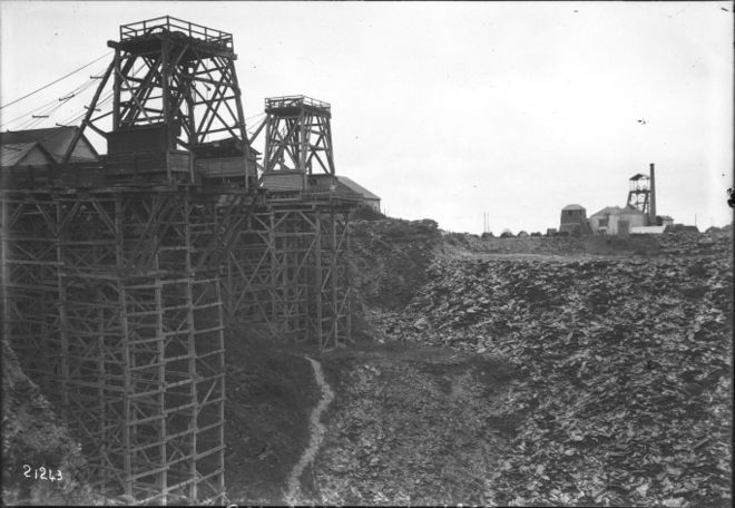 Ardoisières de Trélazé en 1912.