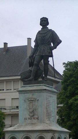 Photographie de la sculpture du roi René (1846).