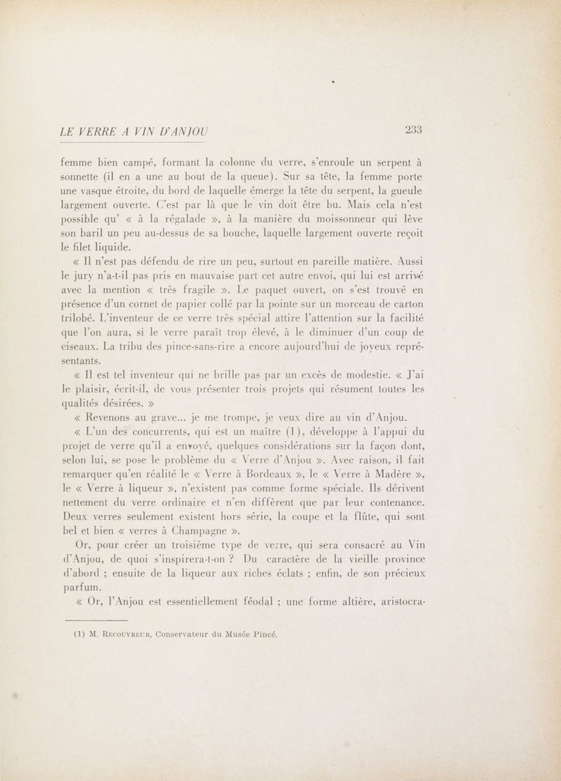 Page 233 de L'Anjou ses vignes et ses vins de Paul Maisonneuve.