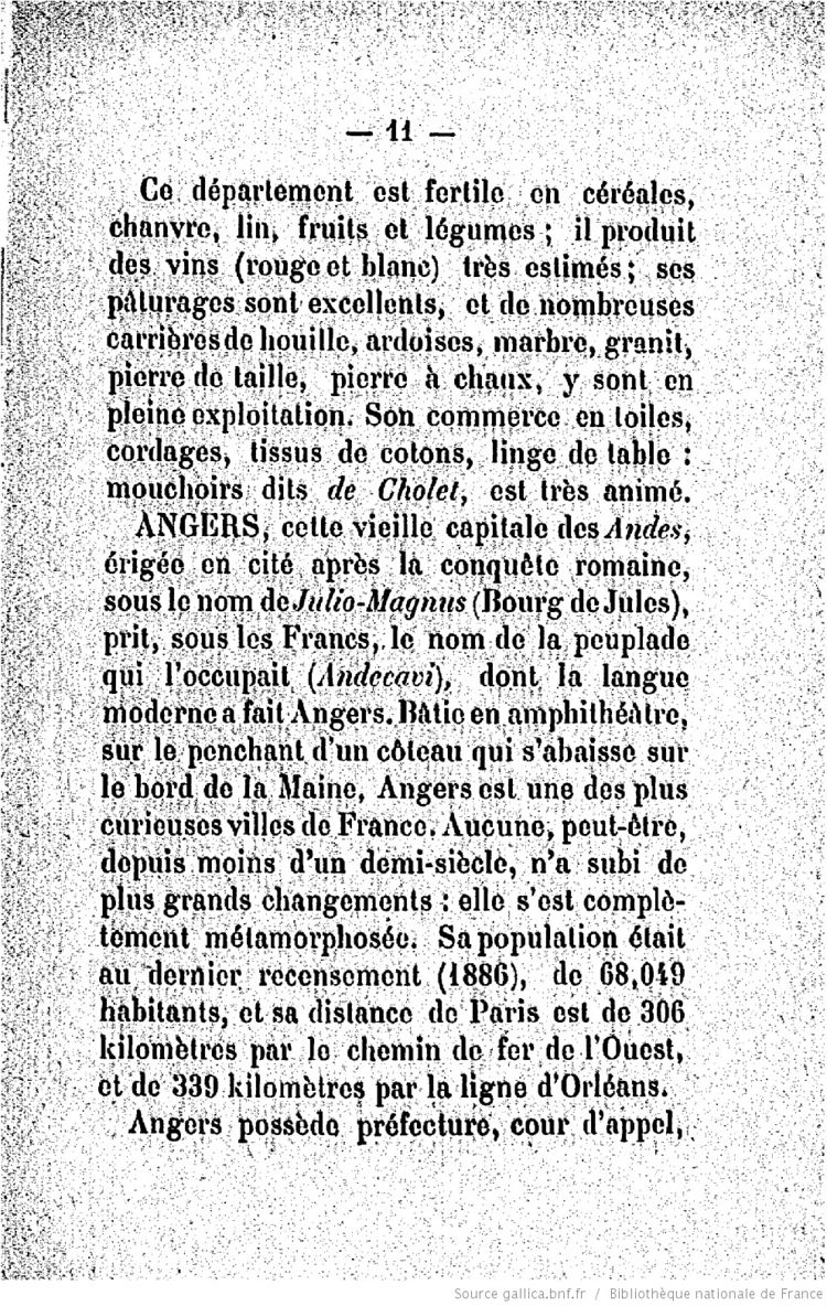 Page 11 de Notice sur la ville de Segré de E. Milon.