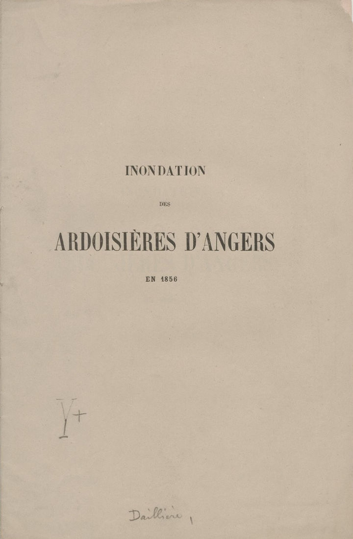 Inondation des ardoisières d'Angers en 1856 par Julien Daillière.